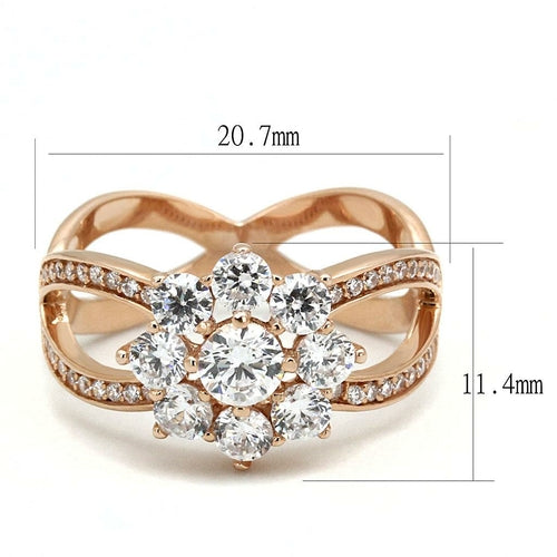 Elegant Rose Gold Sterling Silver Ring