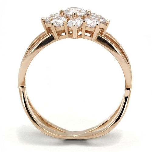Elegant Rose Gold Sterling Silver Ring