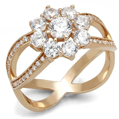 Elegant Rose Gold Sterling Silver Ring