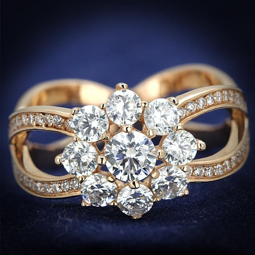 Elegant Rose Gold Sterling Silver Ring